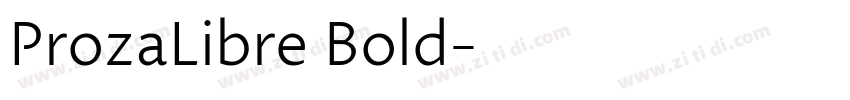ProzaLibre Bold字体转换